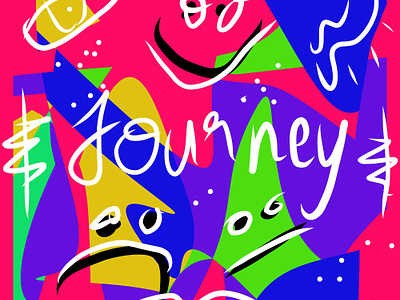 Journey abstract coloring experiment graphic design typography