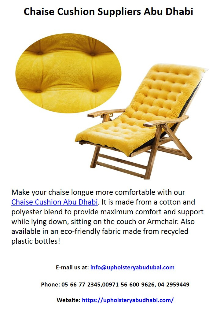 Chaise Cushion Suppliers Abu Dhabi by ashish rawat on Dribbble