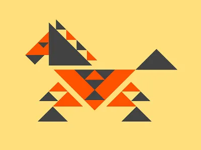Geometric Horse animal geometry horse logo