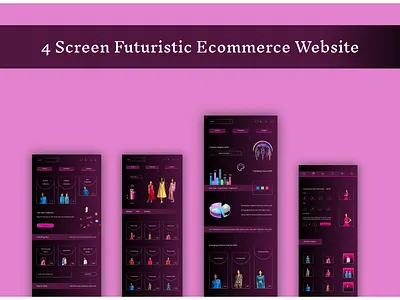 Futuristic Neon Dark E-commerce UI/UX Design 4 screens design 4 screens ui complete ui dark theme ui ecommerce ui ecommerce website futuristic design futuristics theme lightning ui modern ui neon design neon glow neon ui original content ui original img ui professional ui sleek ui trendy ui ui ux visual hirarchy