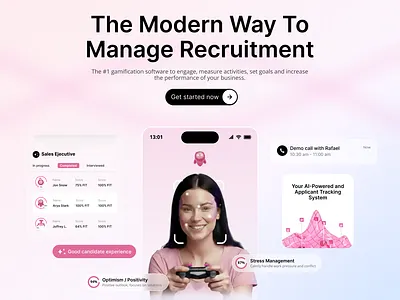 HR Gamification Landing gamification hr human resources ui