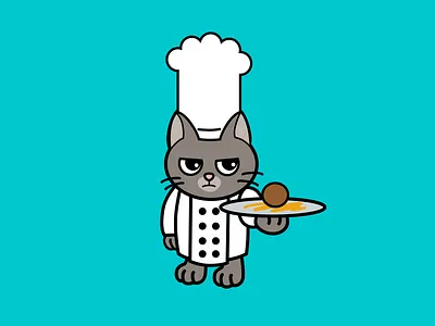 Chef Meatball Character Illustration illustration vector