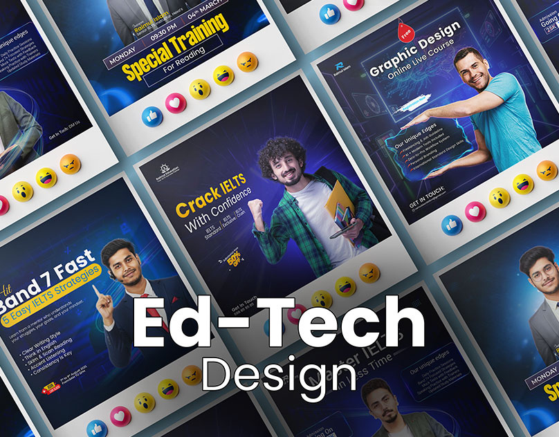 Edtech social media poster design adtech social media design branding branding for education creative ad design creative typography poster digital advertising digital marketing poster e learning creative edtech poster design educational poster design flyer design marketing poster design modern education poster online course promotion poster design social media ad design social media creatives tech education design ui ux inspired poster visual communication design