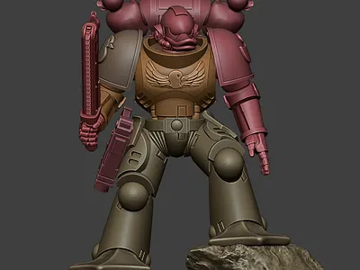 Duck space marine 3d 3d art 3d model 3d printing 3d sculpting blender design warhammer
