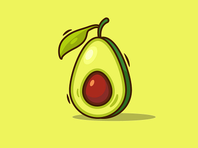 Avocado graphic design illustration vector