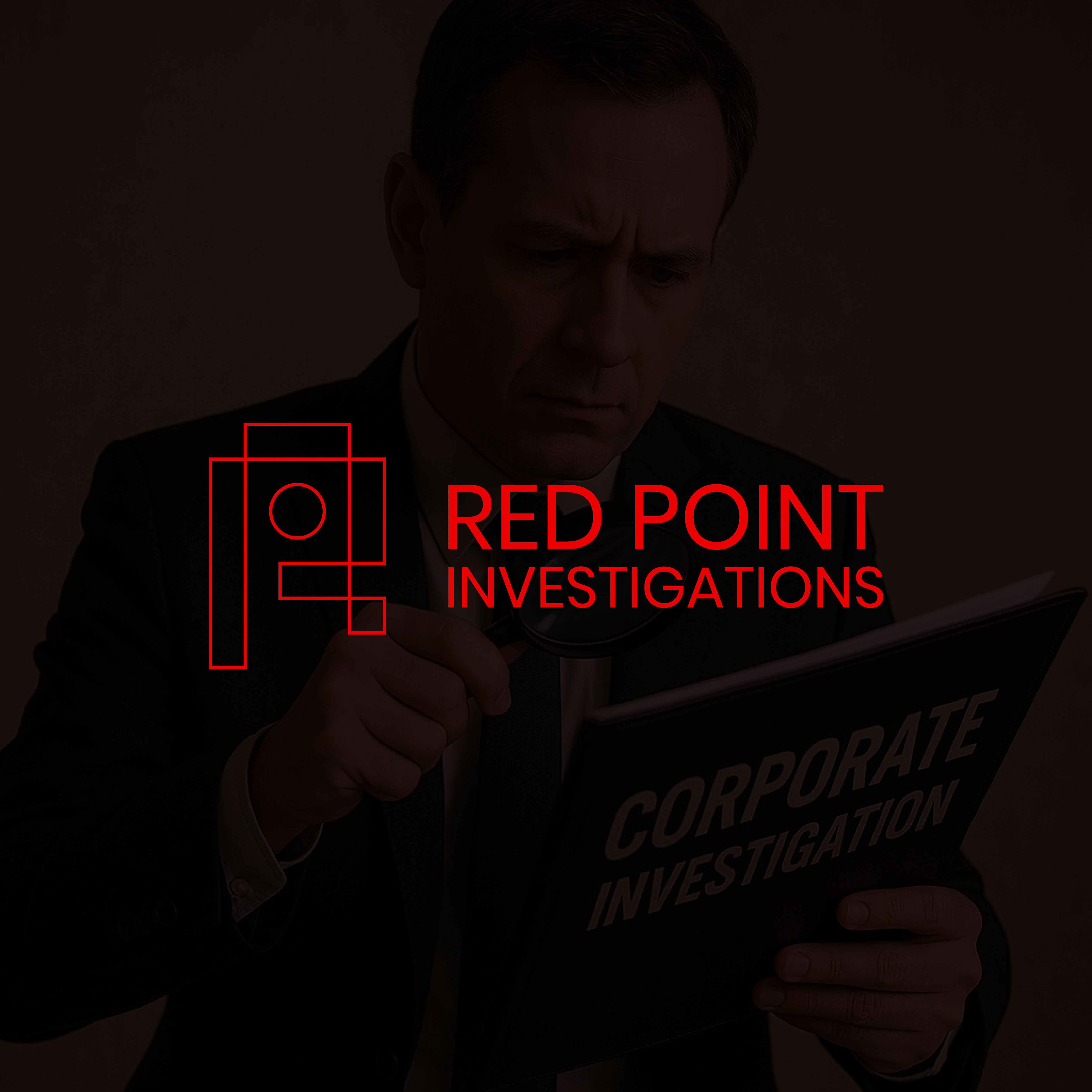 Red Point Investigations agency logo brand identity branding creative design graphic design logo logo design logo designer minimalist modern private investigators safety security vector