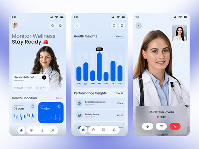 Healthcare Monitoring Moble App app app design app interface fitness tracking app health app healthcare monitoring app healthcare ui ios app design medical dashboard medication tracker app medicine mobile app design agency mobile ui pharma app pixelean product design sahin mia ui uiux wellness app