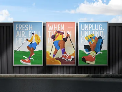 Outdoor Campaign Poster Design advertising design art direction billboard poster brand illustration campaign illustration character illustration creative campaign flat illustration illustration campaign marketing visuals outdoor branding outdoor illustration poster design social branding social poster travel illustration visual identity