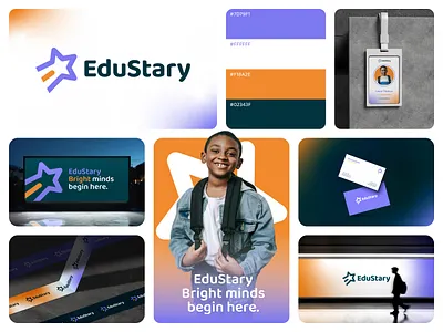EduStary - Educational Brand Identity Design brand identity branding education education branding education logo education logo design identity logo logo design logo designer logos modern logo school school branding school logo school logo design star logo visual identity