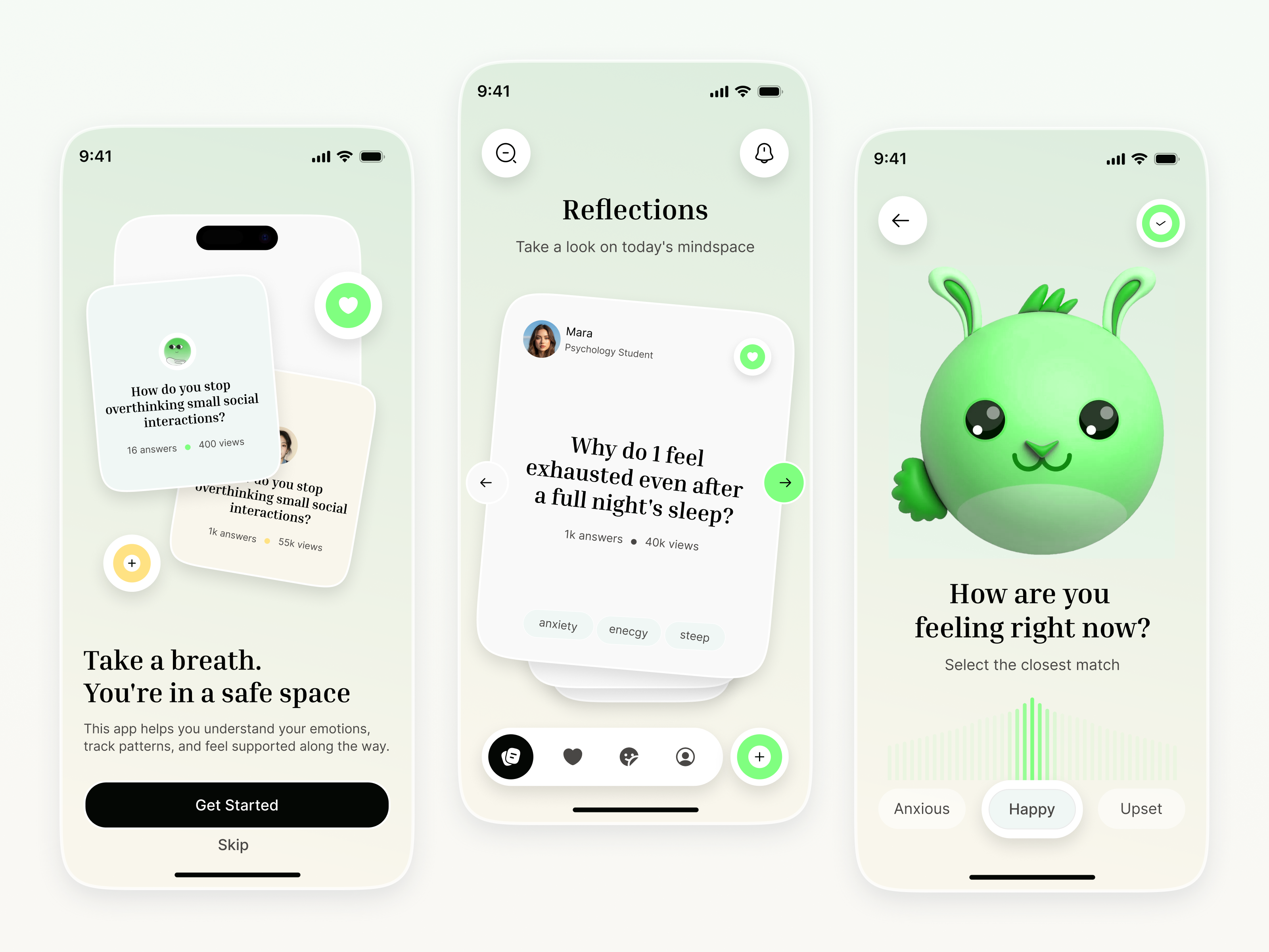 Example of Mental Health Mobile App Design