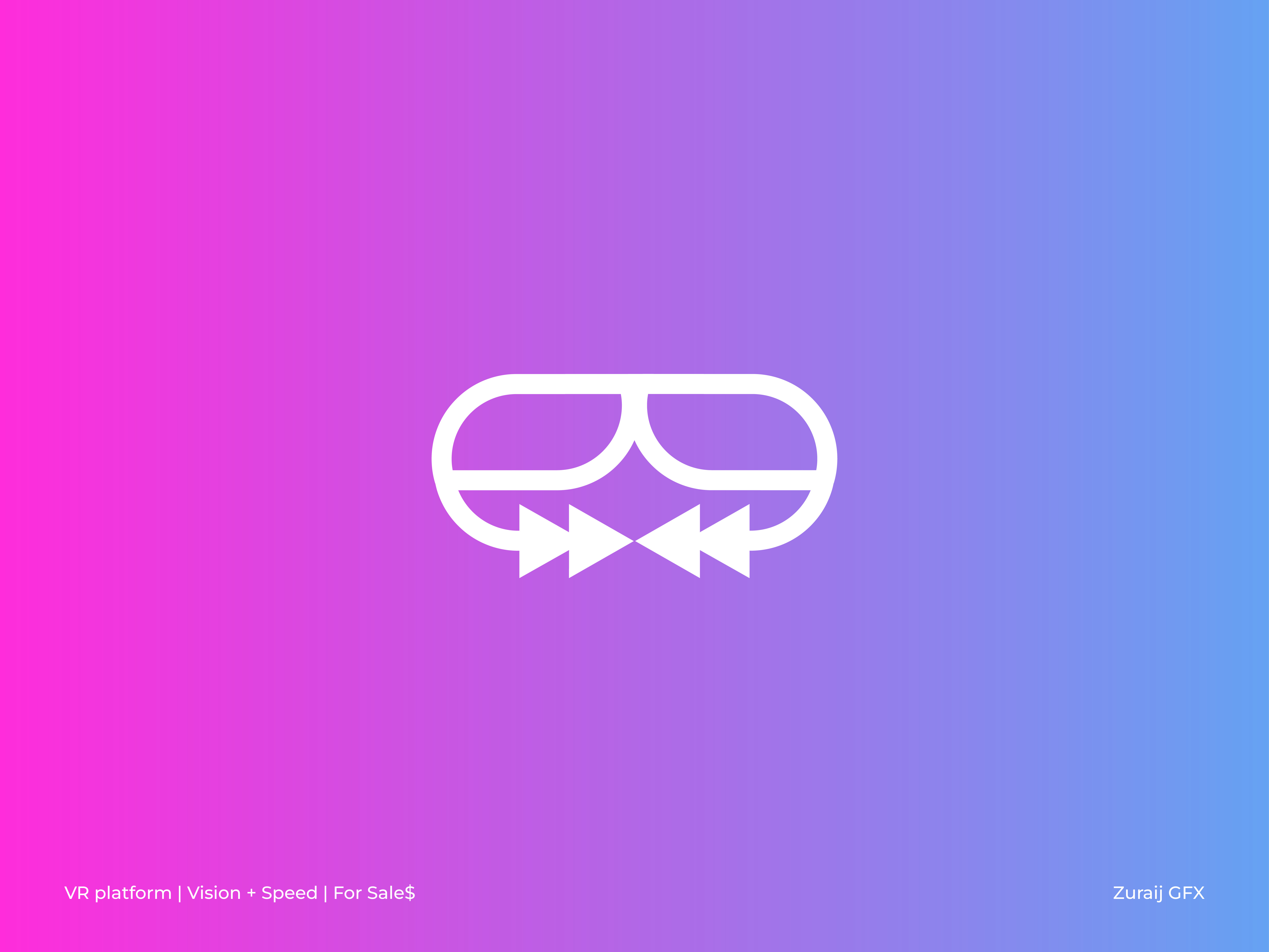 VR platform Brand Logo Design 3d logo arrow branding creative logo design energy futuretech gradient logo graphic design icondesign illustration letter logo logo motion graphics speed techbranding vector virtualreality visionandspeed vr