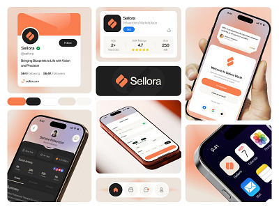 Sellora — Connect brands with verified influencer experts. app branding brand design brand guidelines brand identity brand system branding digital branding influencer app influencer hiring influencer marketing logo design marketing app mobile app branding modern branding premium branding saas branding startup branding visual identity zihad