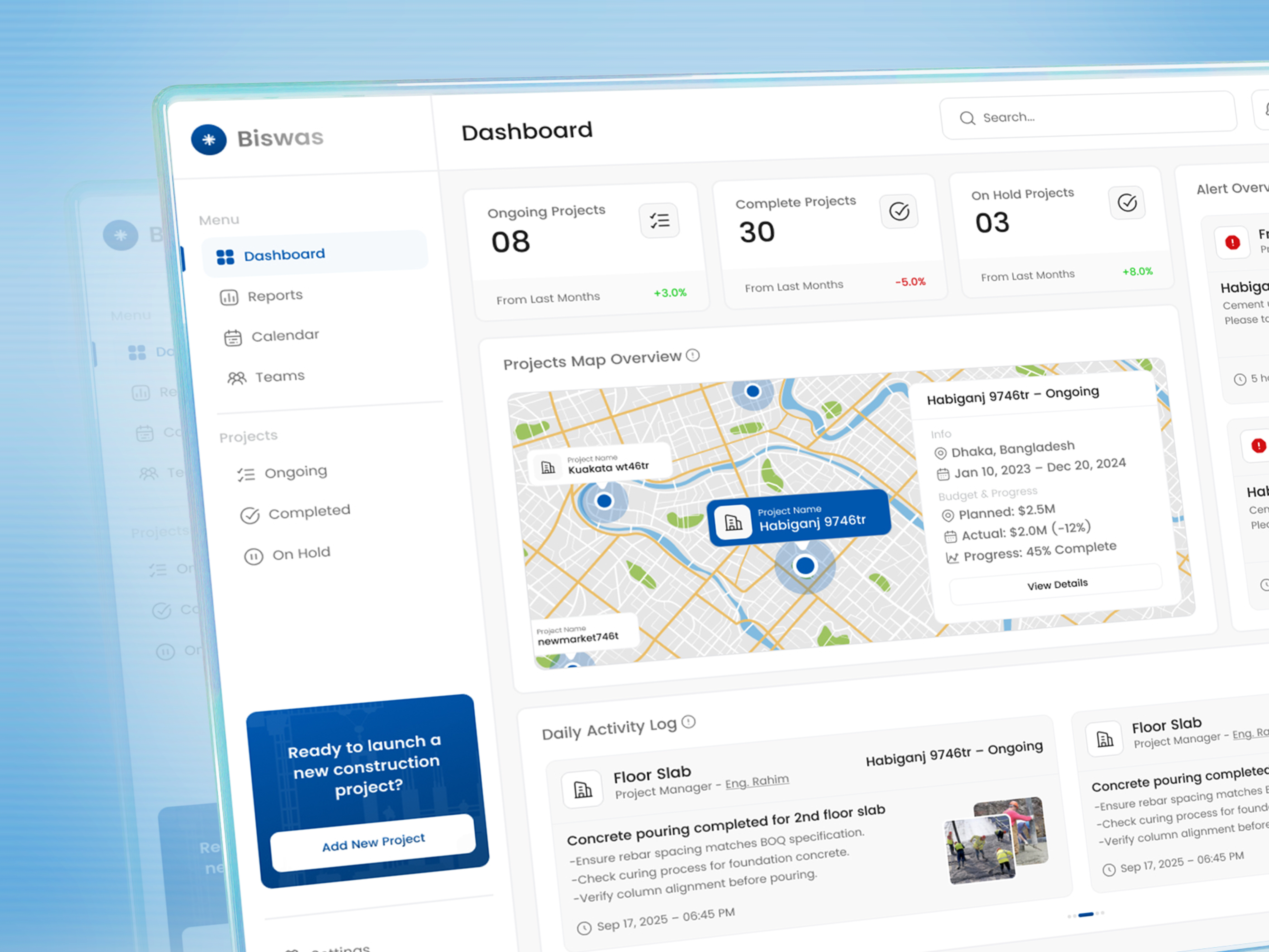 BMS - Construction Management SaaS app design b2b boq and budget management boq management software builder management system construction management construction management saas construction management software construction project construction project management construction project tracking project management dashboard real estate real estate construction real estate development saas saas ui site management ui ux design