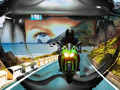 Image d'un motard 2 graphic design
