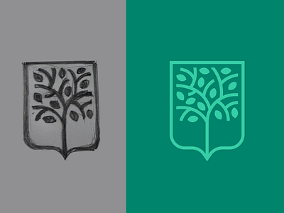 Stetch > vector brand brand design branddesign branding branding design branding designer brandingdesigner graphic design logo logo design logo designer logodesign logodesigner logotype shield shield logo sketch sketching tree tree logo