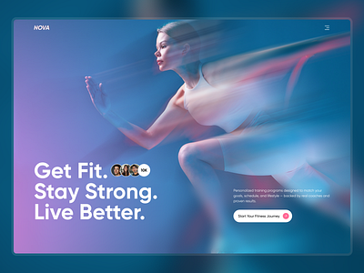 Get Fit Faster — Fitness & Training Landing Page UI Design design fitness gym health healthcare landing page product sports startup ui web website wellness workout