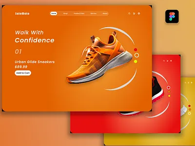 MODERN HERO Section Design hero section modern modern website shoe website ui uiux