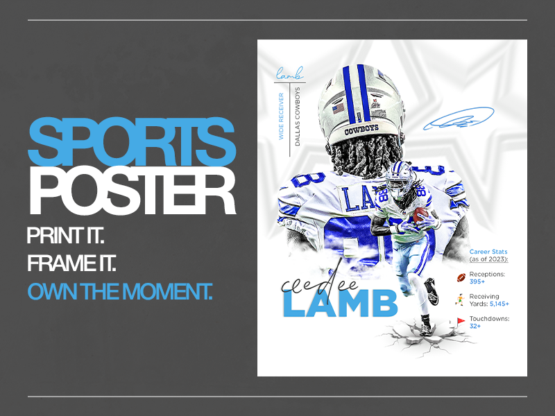 Sports Poster Design — NFL Player american football art athlete branding athlete poster ceedee lamb dallas cowboys dallas cowboys art digital sports art dribbble sports design football graphic football poster football wallpaper modern sports design nfl design nfl poster design nfl wide receiver pro football design sports branding sports graphic design sports illustration sports poster art