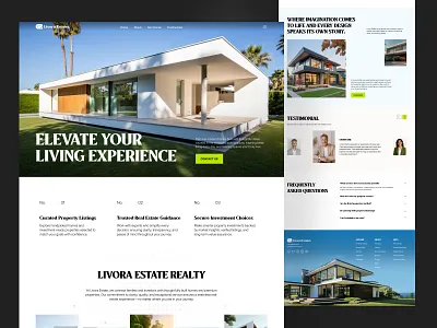 Real Estate Website Design | Livora Estate apartment architecture ecommerce website figma design investment landing landing page real estate real estate branding real estate ui real estate website real estate website design rental property residential rental seative ui web design website