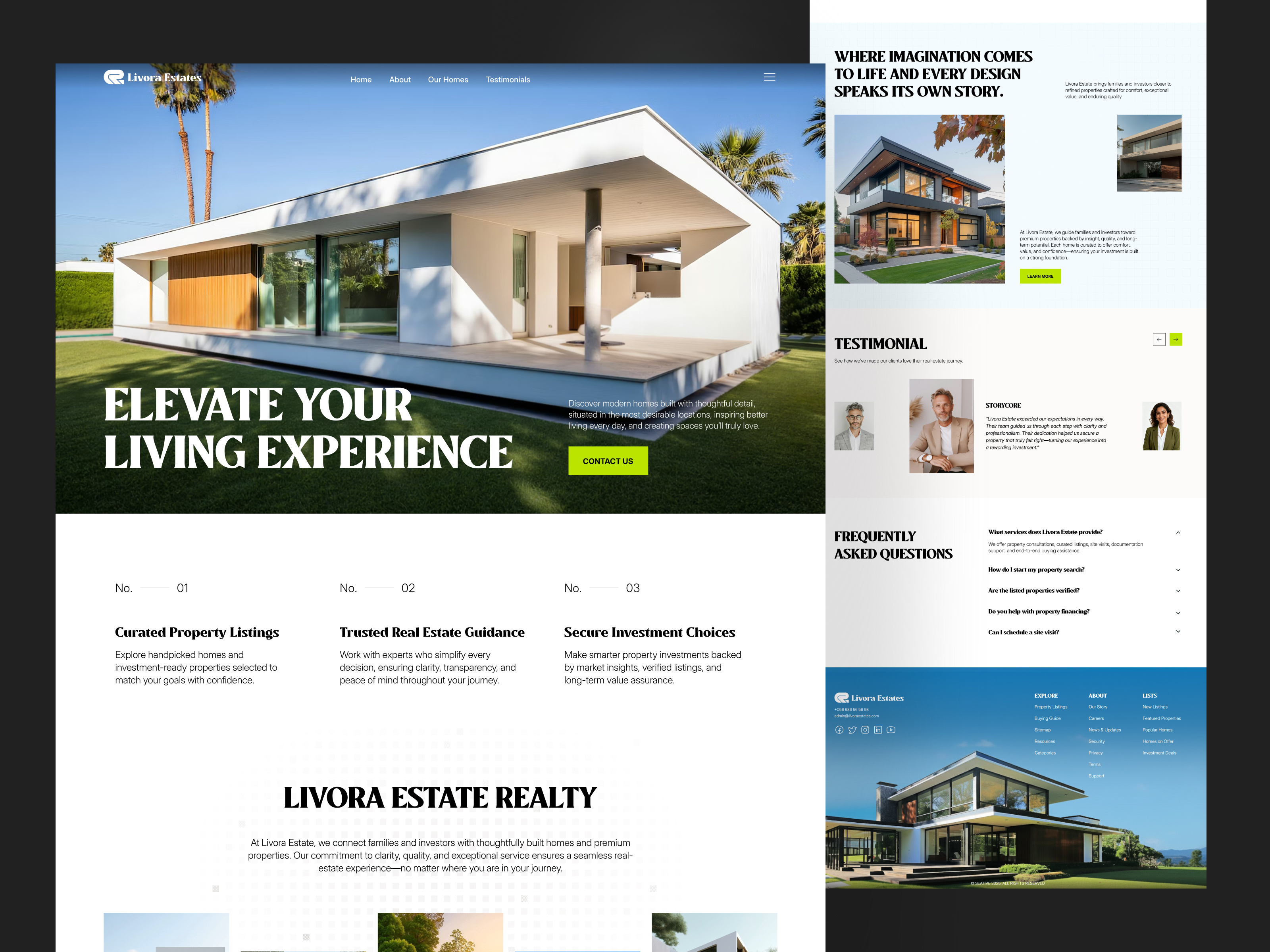 Example of Real Estate Website Design | Livora Estate