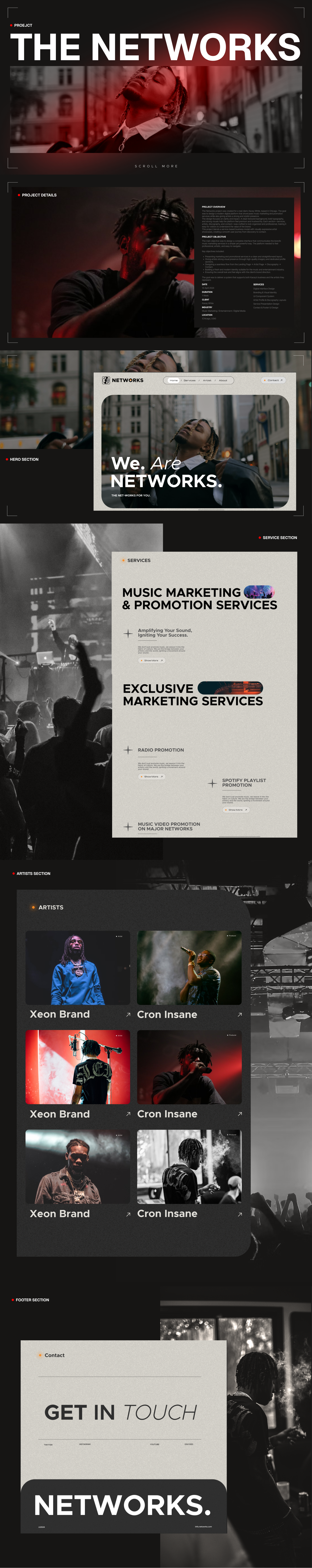 The Networks — Music Marketing Platform graphic design ui web design
