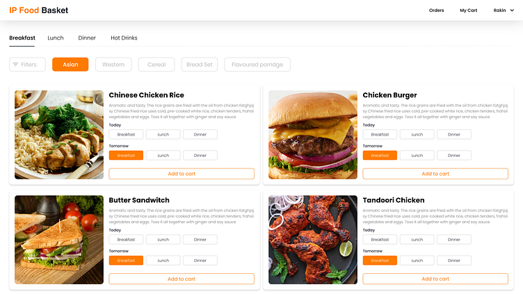 Meal Ordering App by Sathish Rakin on Dribbble