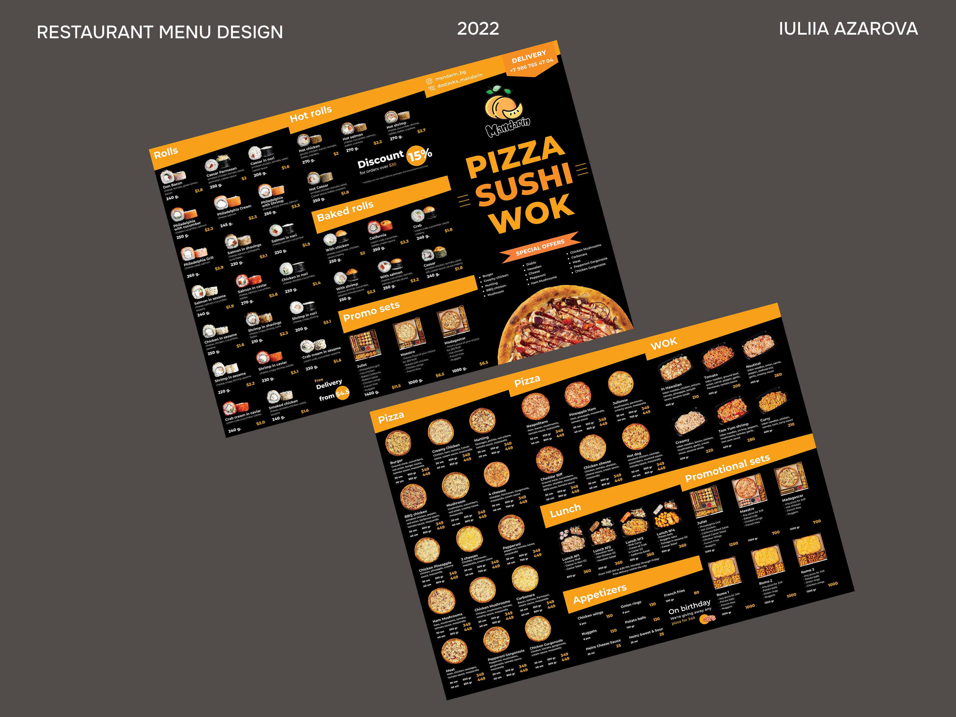 Example of Restaurant Menu Design