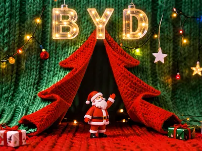Merry Chrismass to BYD wallpaper branding chrismas graphic design ui