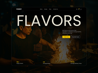 Restaurant Website burger website creative website e commerce website fast food food food delivery app food ordering ui food website hero section homepage landing page modern web design online food order pizza restuarant responsive website service startup typography design website concept website design