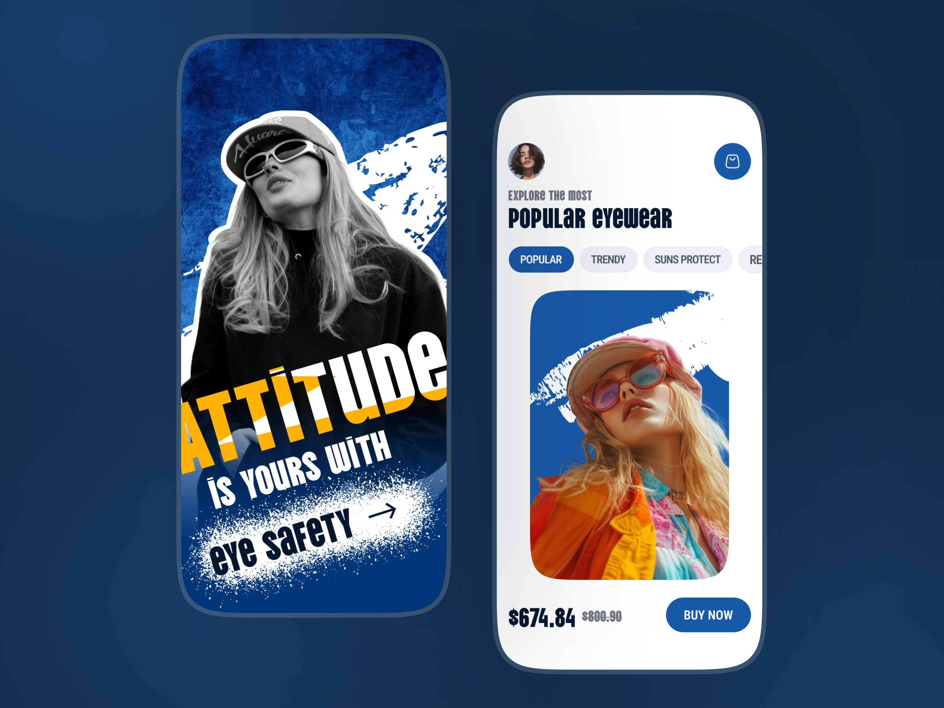 Eyewear Mobile App UI/UX app app template ar business e commerce e commerce app e shopping eyewear fashion mobile app online shopping sunglass app vr