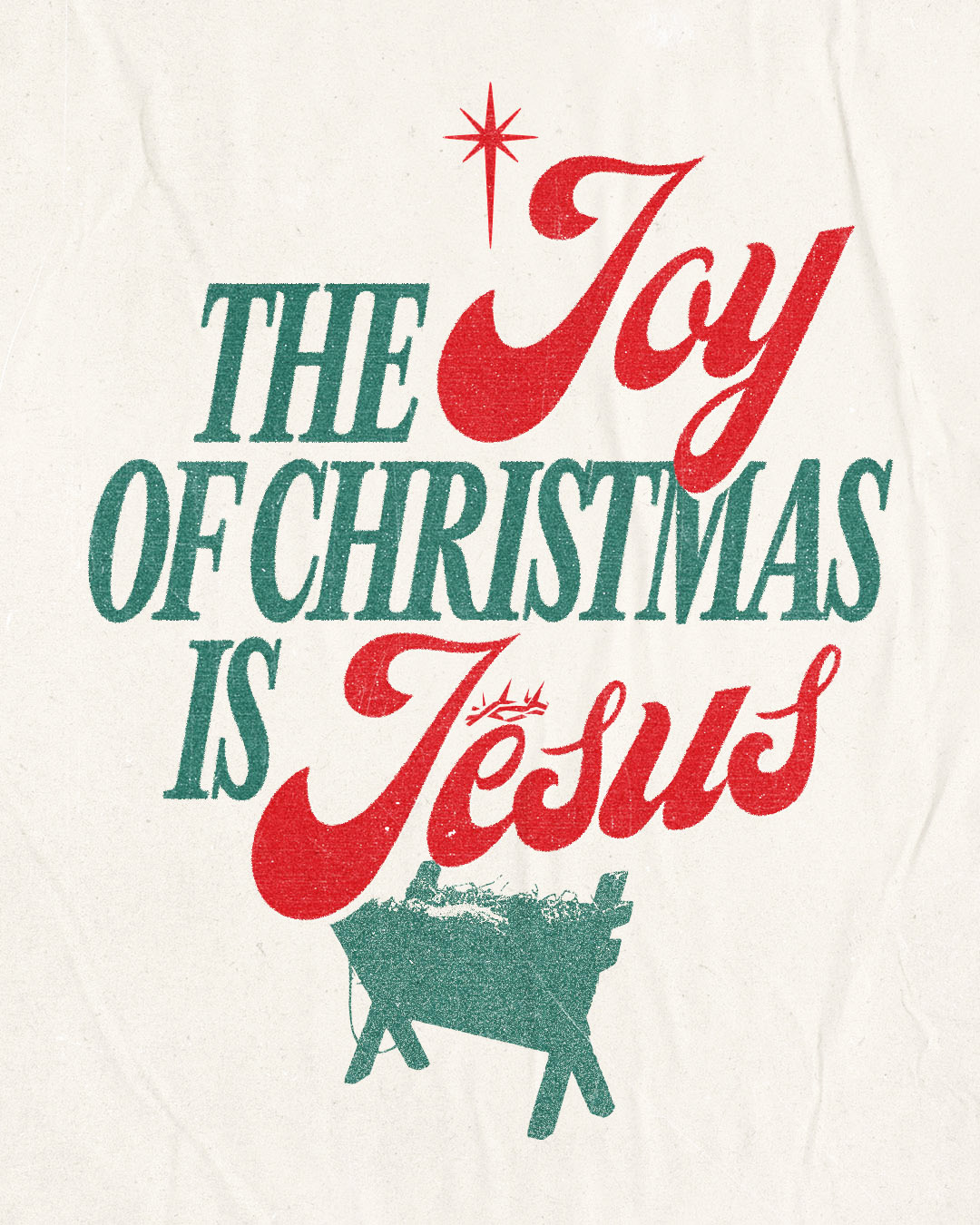 The Joy of Christmas is Jesus | Christian Poster christian church editorial design god graphic design lettering poster sermon social media type design