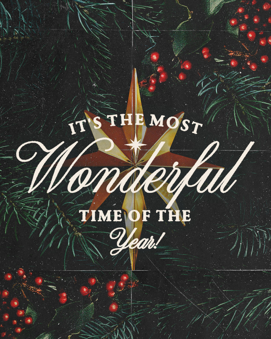 It's the most wonderful time of the year! | Christian Poster christian church editorial design god graphic design lettering poster sermon social media type design