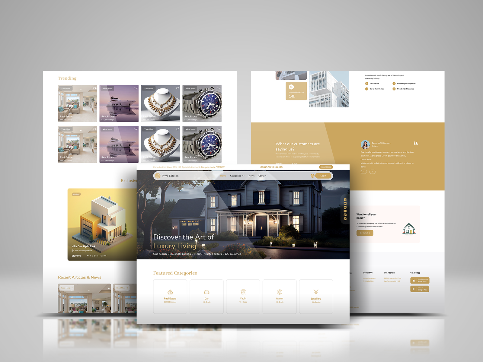 Luxury Marketplace Website cars ecommerce jewellery luxury luxurymarketplace marketplace minimaldesign modern web ui modernui realestate ui uidesign uiux ux design uxdesign uxshakil watches webdesign website yacht