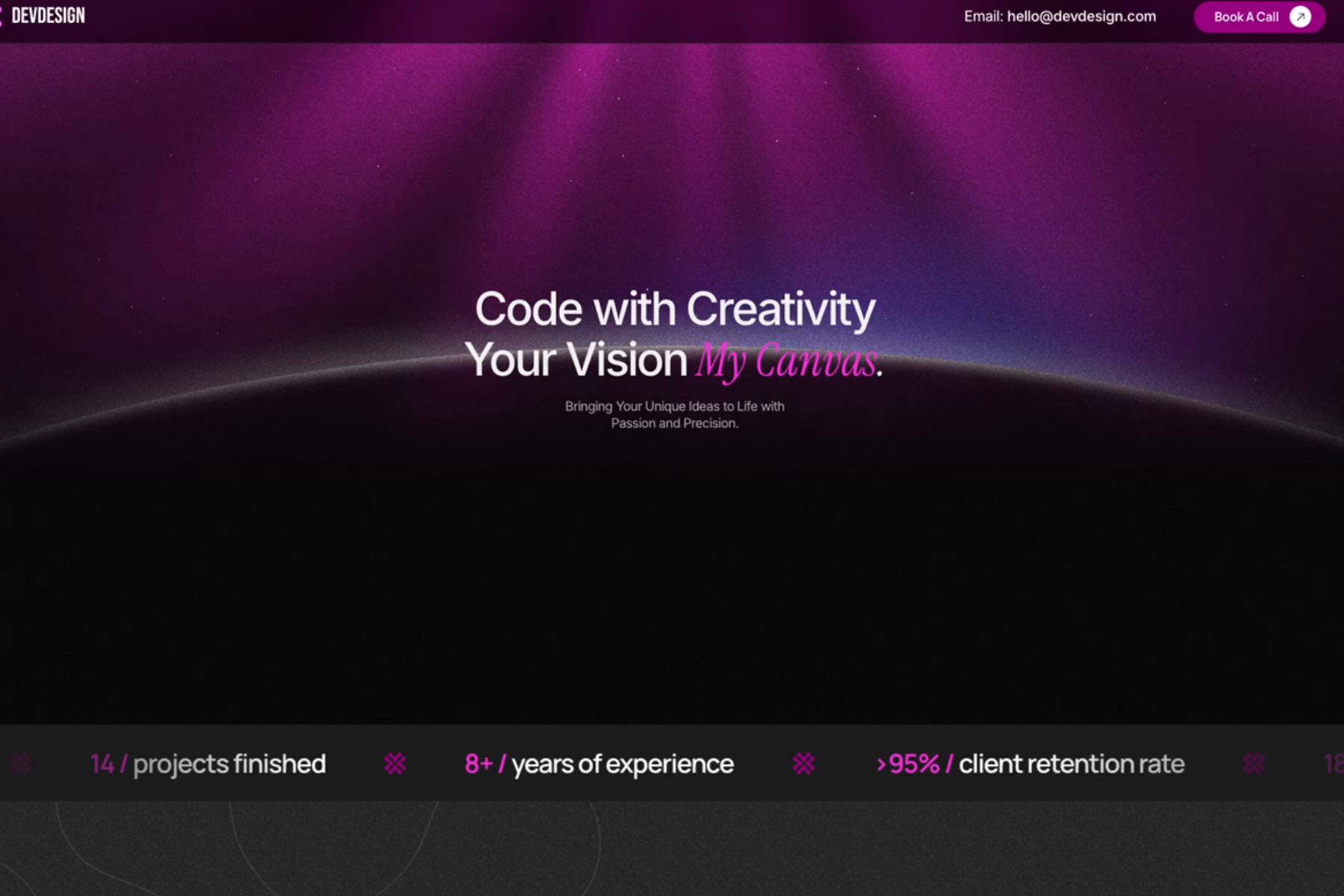 Example of Framer • Landing Page Design/Developmen