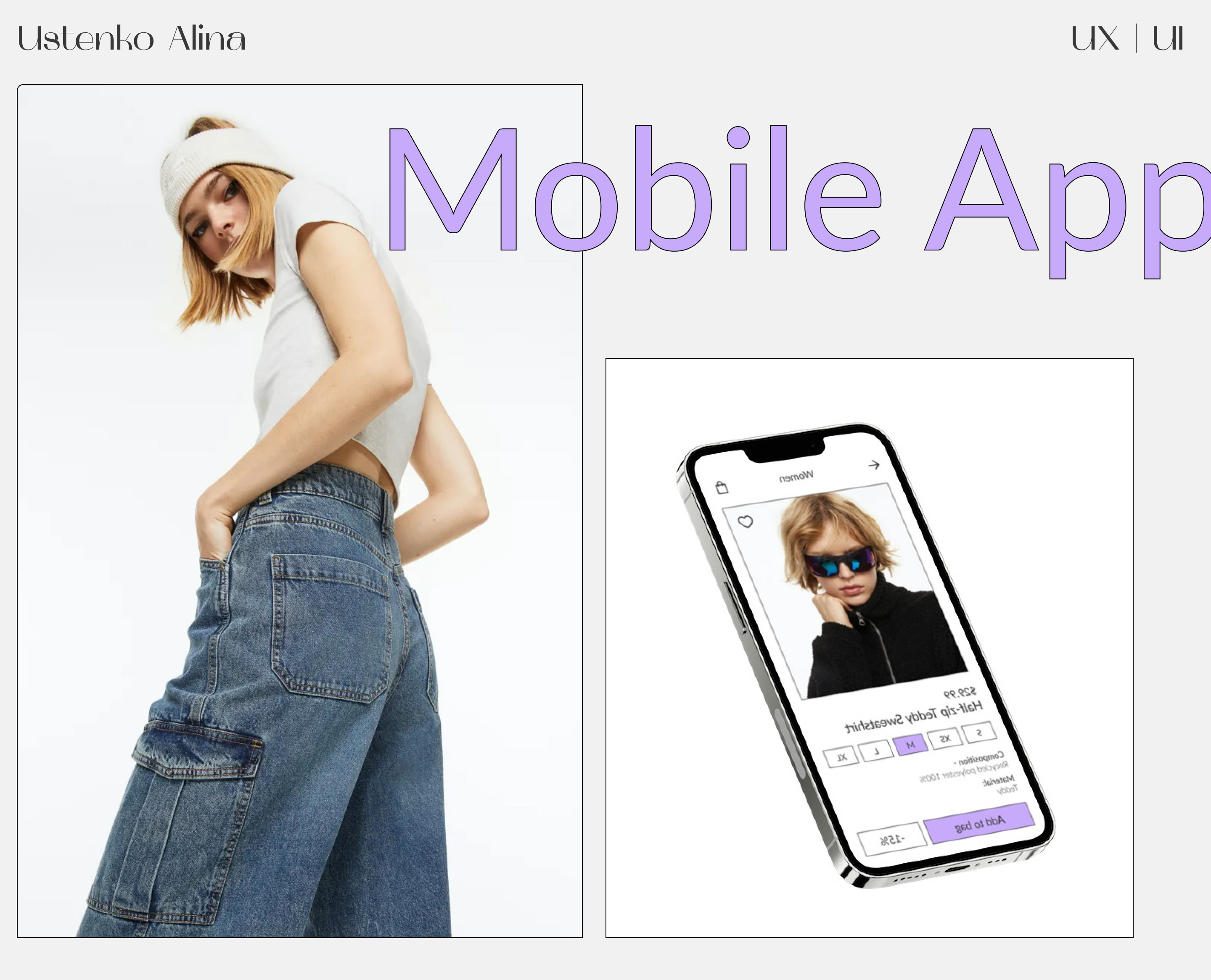 Mobile app for clothes shop app design ui ux