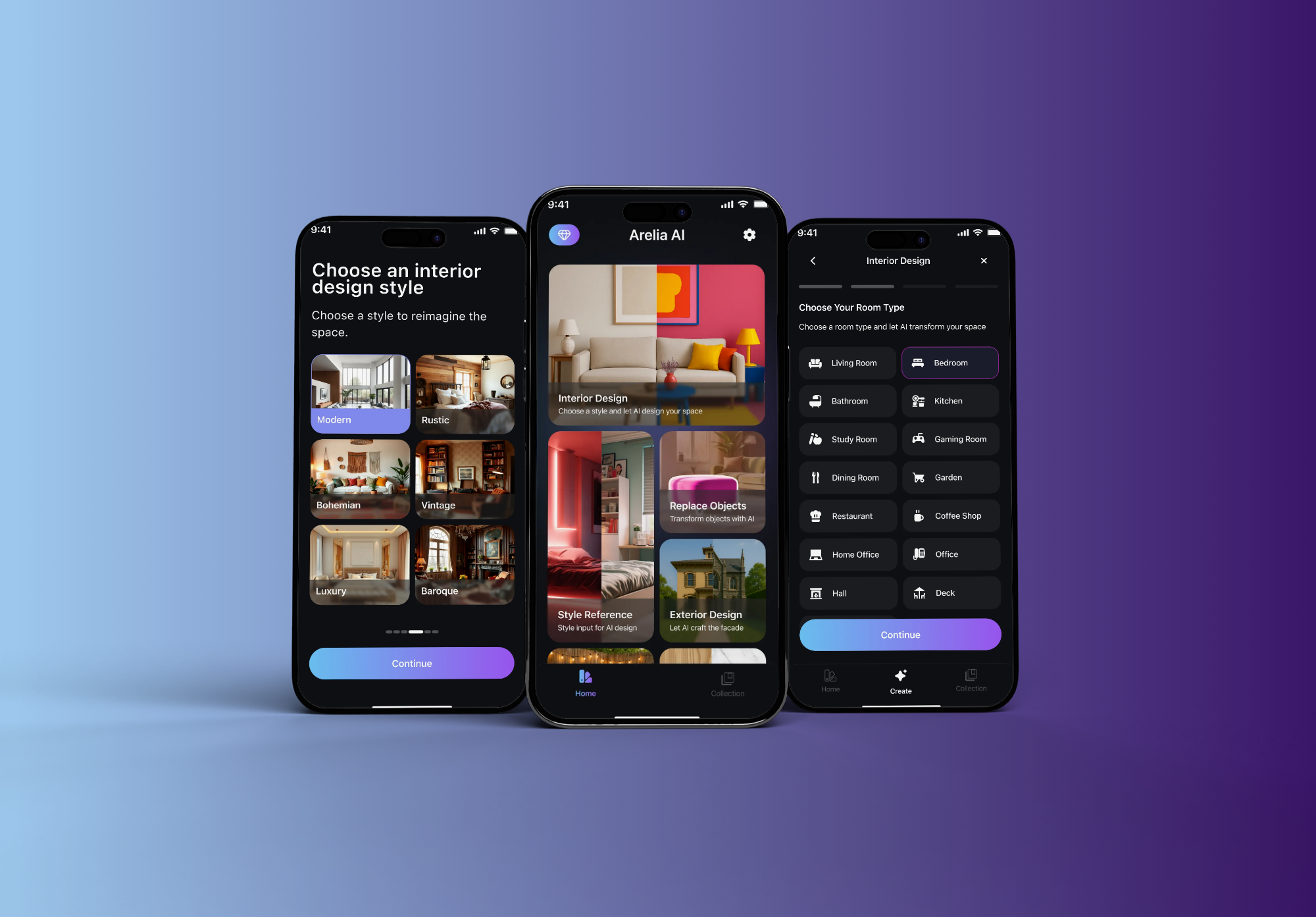 Interior AI App ai app application design figma interior ui