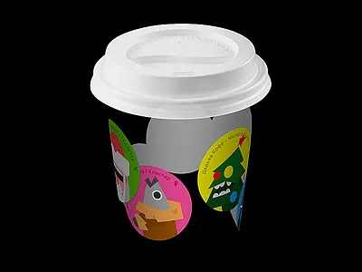 ny cup stickers coffee cup sticker