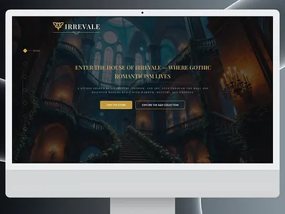Gothic-Romantic house Irrevale Studio Landing Page Design animation branding e commerce landing page gothic romantic house graphic design home page home page design home page ui design irrevale studio landing page landing page landing page design landing page ui design ui ui ux design