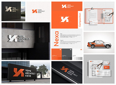 Architecture Company Brand Identity Design architect comapny architecture logo brand design brand identity branding construction construction logo corporate design design graphic design illustration letter logo logo logo design minimal letter logo real estate ui vector visual identity