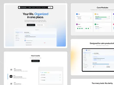 Personal OS ai dashboard design figma interface design product design saas ui ui design ux design web design