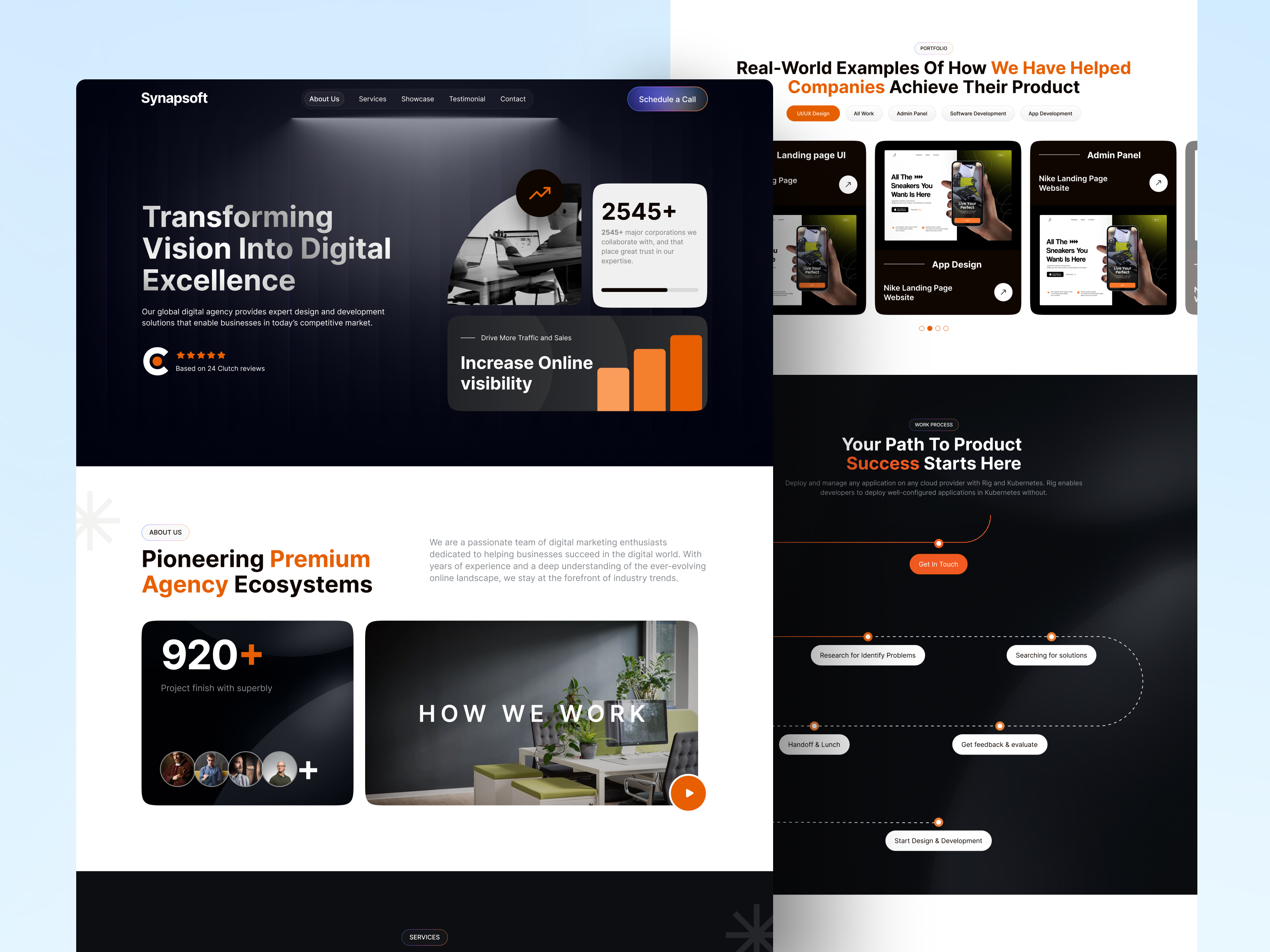 Synasoft - Agency Landing Page 3d agency animation branding design graphic design homepage illustration landing page logo motion graphics ui ui design ui ux design agency ux web web design