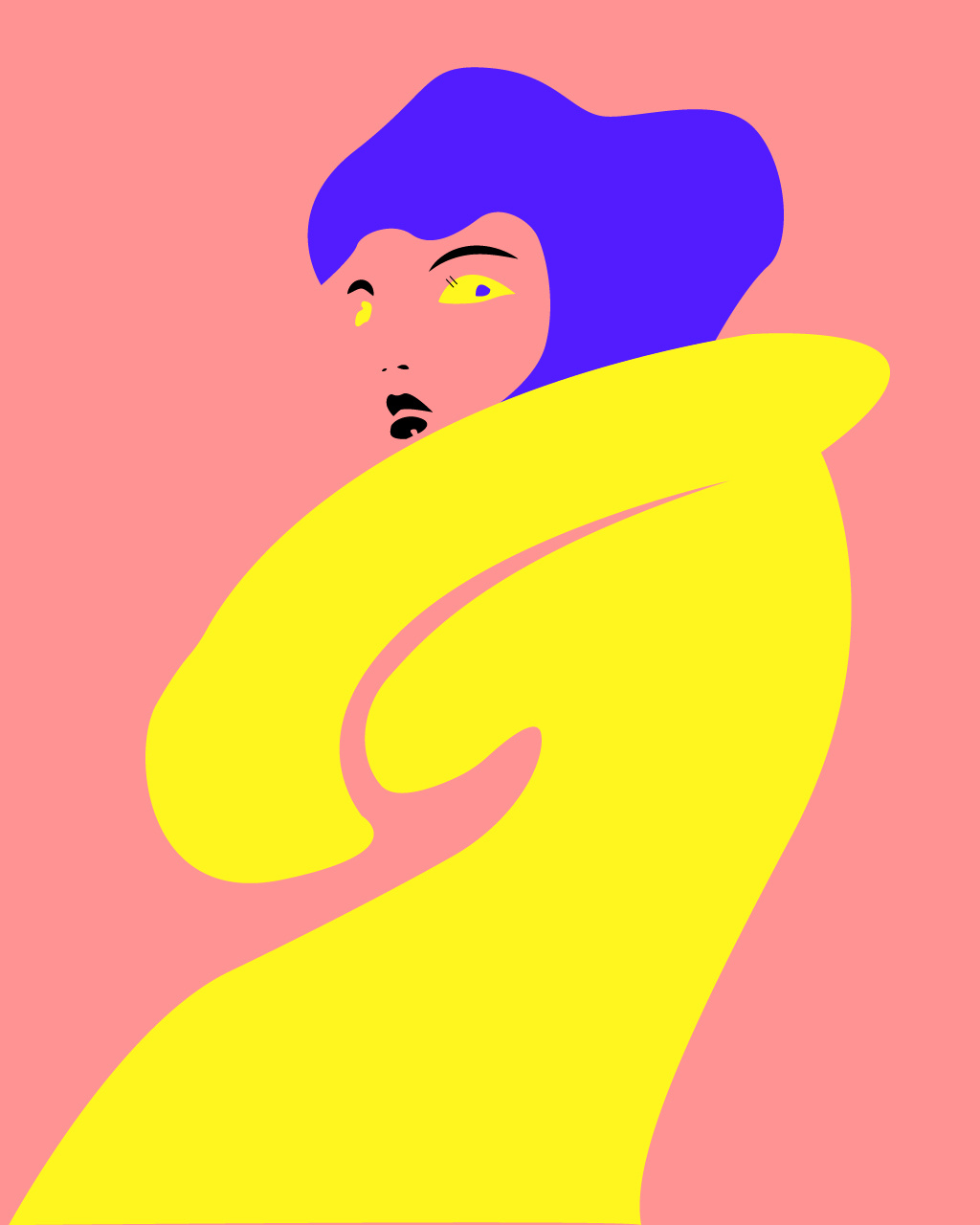 "Contemplation" | Minimalist Cartoon Portrait adobe illustrator art concept art design design inspiration digital art digital illustration drawing dribbble graphic design illustration portrait procreate vector woman in art