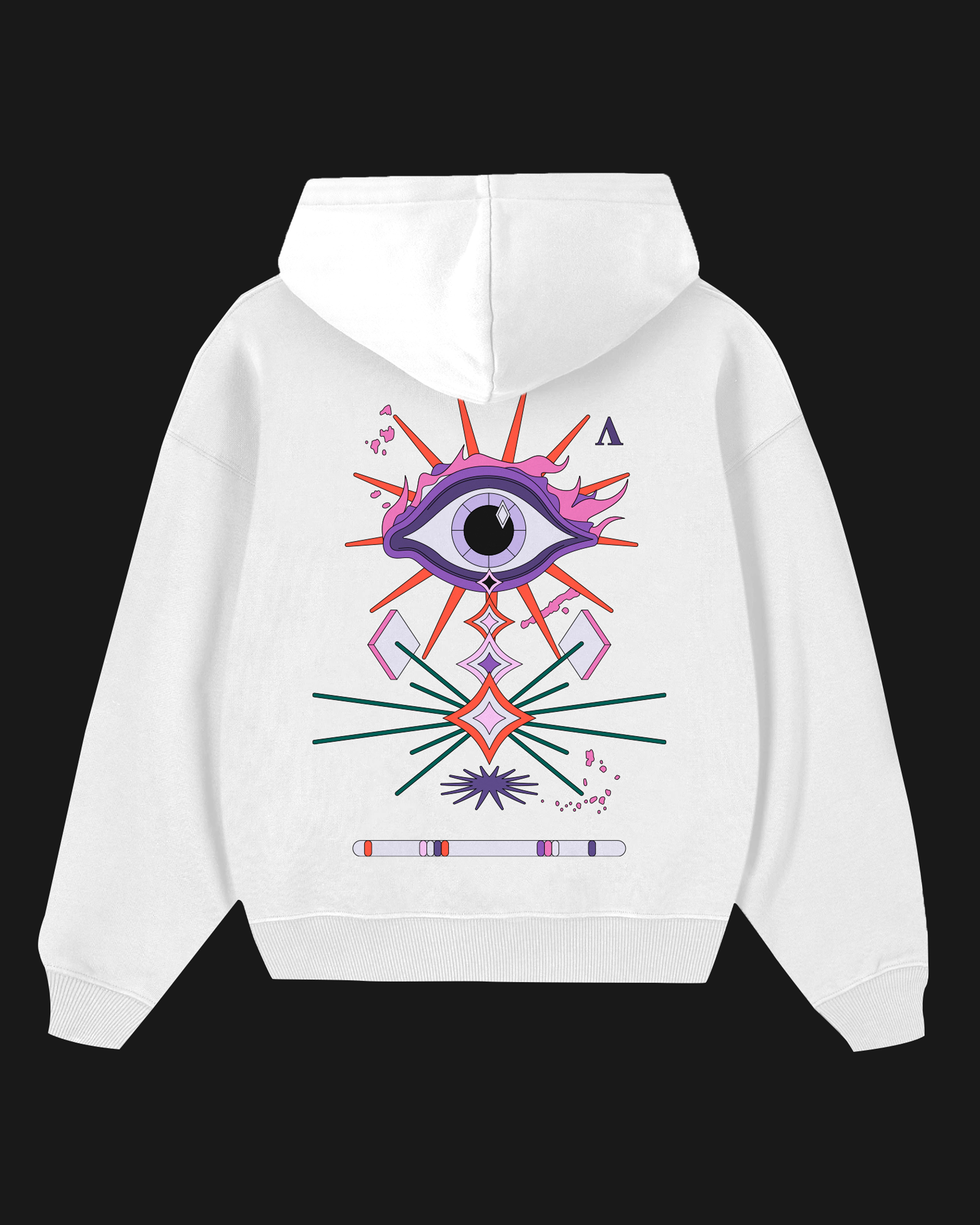 Hoodie Design brand branding color palette colorful custom art design eye hoodie hoodie art hoodie design merch personal brand print symbols textile vector vector art vectorart white