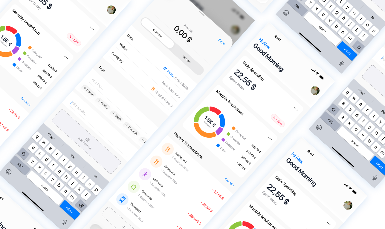 Money Tracking App - iOS26 Native Design app appdesign apple financeapp ios ios26 iphone mobile money money tracker shart tracking ui user expirience user interface ux