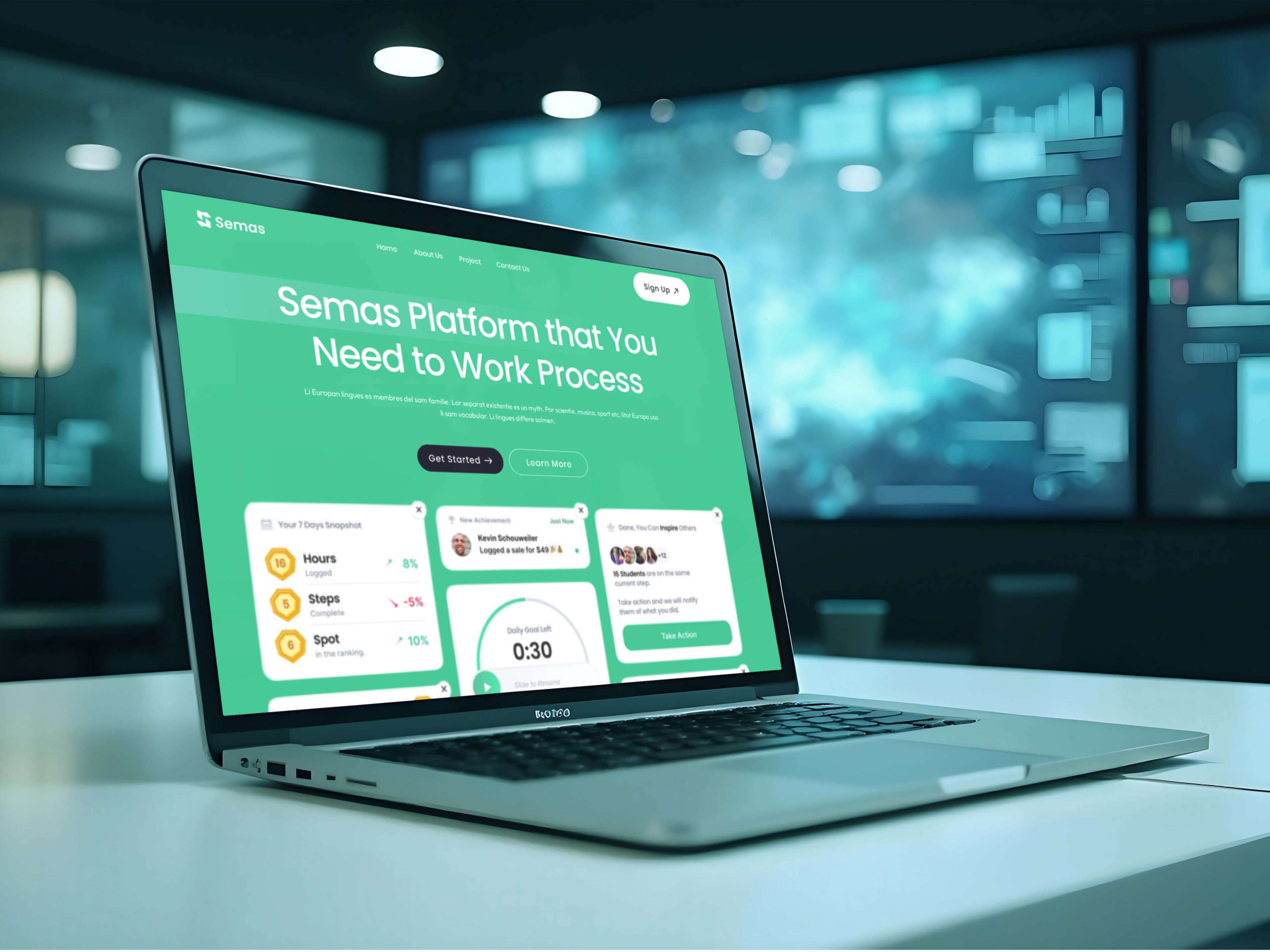 Example of Ai Powered Saa S UI/UX Website Design