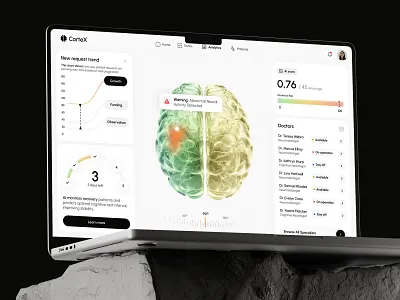 CorteX - neuro analytics platform analytics app b2b charts clean dashboard health healthcare medicine minimal platform design saas statistics ui ux