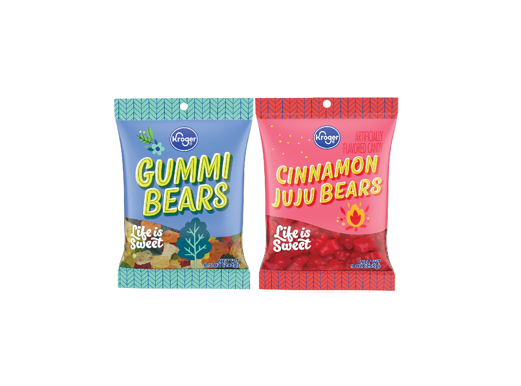 Kroger Candy candy food food packaging illustration label label design package design packaging redesign