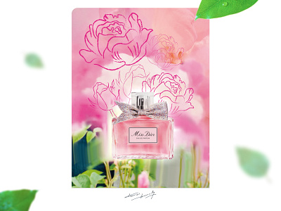 Parfum Miss Dior branding design graphic design illustration logo