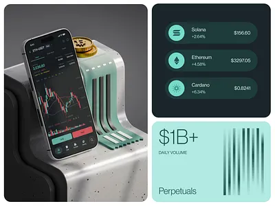 Crypto Trading Interface | Mobile Perps Design after effects altcoins animation bitcoin blender 3d blockchain crypto ethereum figma design finance hyperliquid interface design mobile motion graphics perpetuals trading ui user experience ux web 3