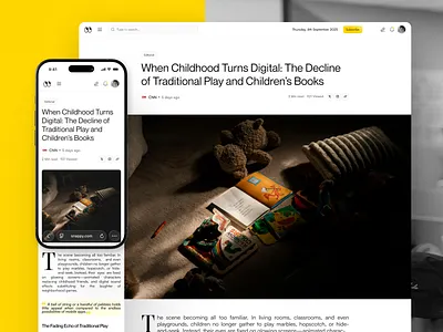 Snappy - Detail Page article blog clean detail page news news trend news website ui uiux web webdesign website